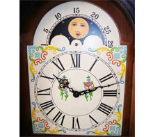 Clock with Moon Face